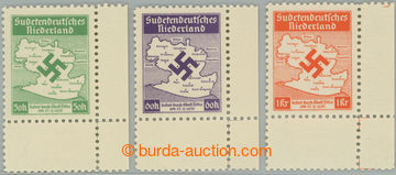 244572 - 1938 SUDETENDEUTSCHES NIEDERLAND MI.IA, IIA, IIIA, Mapa Šlu