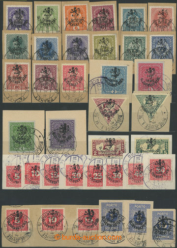 244576 - 1918 Budějovice issue (Horner's overprint), selection of 37