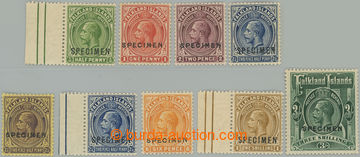 244586 - 1921-1928 SG.73s-80s, George V. ½P - 3Sh, complete set SPEC