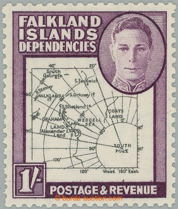 244587 - 1946-1949 SG.G8c, George VI. Map 1Sh with plate variety - SO