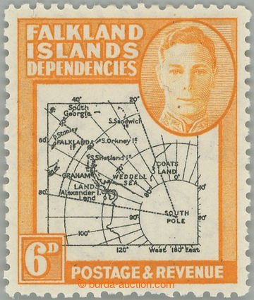 244589 - 1946-1949 SG.G6aa, George VI. Map 6P with plate variety - Ex