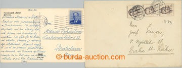 244657 - 1953 NOVÁ MĚNA / 2. DEN  pohlednice adresovaná na Slovens