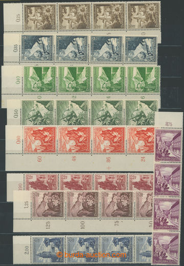 244678 - 1938 Mi.675-683, Winterhilfe, kompletní série ve 4-páská