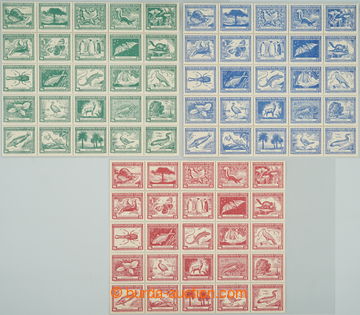 244694 - 1948 Mi.362-436, Přírodopis Chile 60c-3P, kompletní séri