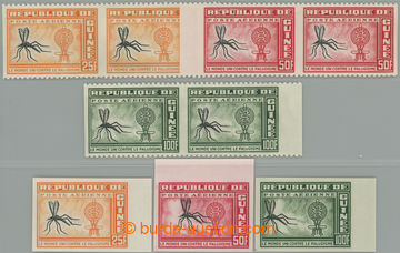 244707 - 1962 Mi.102-104, Airmail 25Fr-100Fr, selection of 6 pairs an