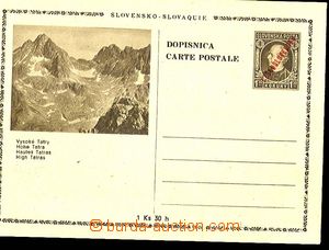 24478 - 1945 CDV81/25 Vysoké Tatry, silná cena, přetisk kt.