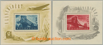 244810 - 1948 Mi.Bl.12 a Bl.13, aršíky Mosty 2+18Ft a 3+18Ft; luxus