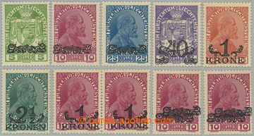 244820 - 1920 Mi.11-16, Prince Johan II., overprint issue 5h-2½K/20h