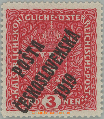 244907 -  Pof.49II, Coat of arms 3 Koruna light red, landscape format