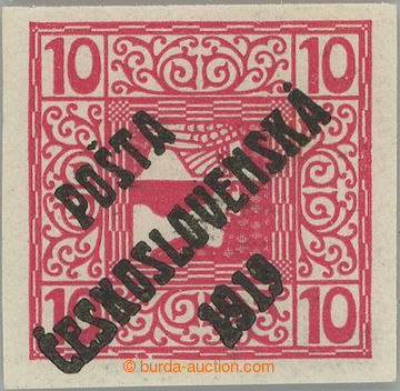 244950 -  Pof.59, Mercure R 10h red, overprint type I.; superb mint n