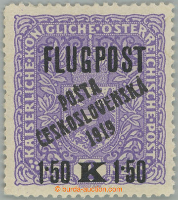 244958 -  Pof.52II, Air FLUGPOST 1,50 Koruna / 2 Koruna violet,/ blac