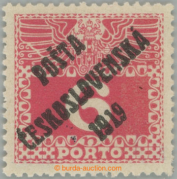 244991 -  Pof.67, Large numerals 6h red, overprint type III.; mint ne