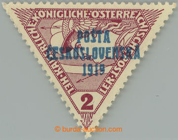 245012 -  Pof.55, Triangle 2h brown-red, overprint type III.; mint ne