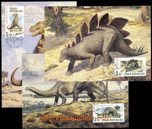 24503 - 1994 Carte maximum Dinosaur, CM1-3, c.v.. 300CZK