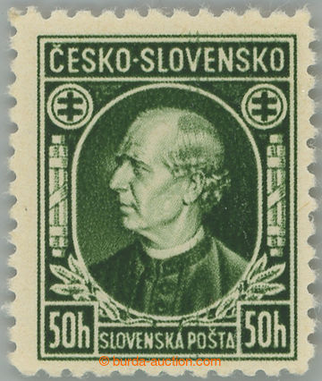 245030 - 1939 Sy.NZ23B, Hlinka 50h green, without overprint Slovak Re