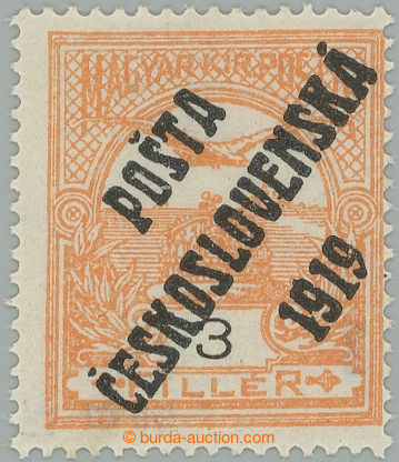 245047 -  Pof.91, 3f orange, overprint type III.; label, exp. Vrba, n