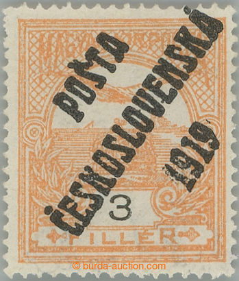 245048 -  Pof.91, 3f orange, overprint type II.; label, exp. Le, Šr,