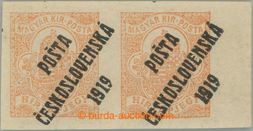 245049 -  Pof.125y, Newspaper stamp 2f red-orange in horiz. marginal 