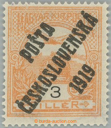 245050 -  Pof.91, 3f orange, overprint type IV.; label, exp. by Mrnak