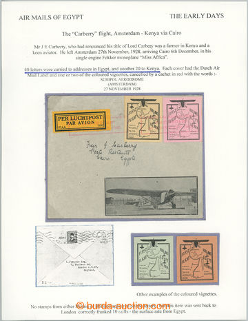 245056 - 1928 JOHN CARBERRY FLIGHT / sestava 4ks leteckých nálepek 