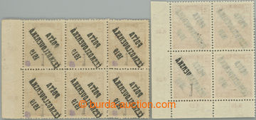 245070 -  Pof.101Ob, 2f light brown, marginal block-of-6 with full of