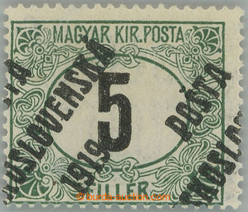 245074 -  UNISSUED / Pof.128Pz, Black numerals 5f green / black, wmk 