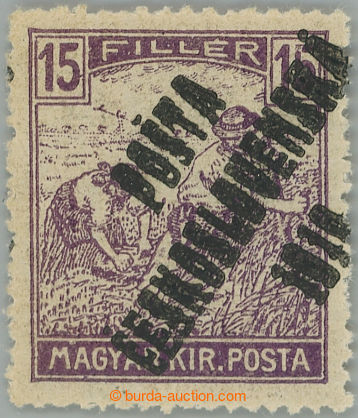 245079 -  Pof.106Pd, 15f violet, double overprint, type III.; mint ne