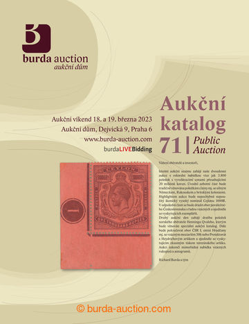 245100 - 2023 BURDA AUCTION s.r.o., katalog dvoudenní Aukce 71, celo
