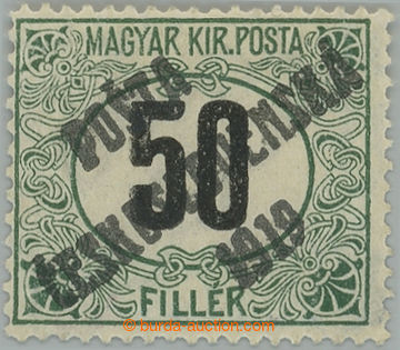 245113 -  Pof.130Pz, Black numerals 50f green / black, wmk Pz, comb p
