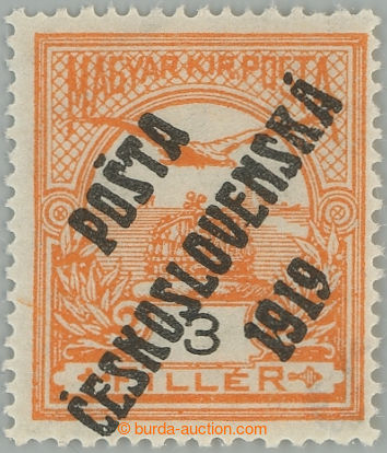 245120 -  Pof.91, 3f orange / black, overprint type I.; nice shade, m