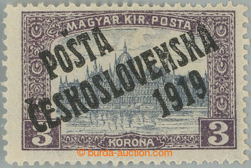 245122 -  Pof.116, 3 Koruna violet / grey, overprint type III.; hinge