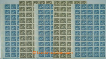 245181 - 1942 ARCHOVINA / sestava 2 horních 50ks půlarchů, 32- a 1