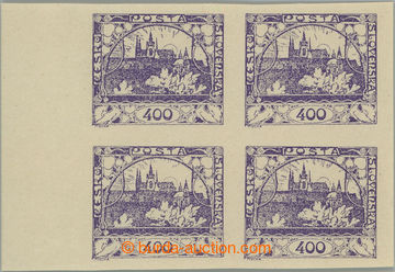 245261 -  Pof.24, 400h blue-violet, block of four with L margin; mint