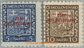 245344 - 1939 Sy.2, 3 PP, Znak 5h a 10h s převrácenými přetisky; 