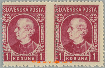 245440 - 1939 Sy.30YA VV, Hlinka 1Ks červená s průsvitkou, vodorov