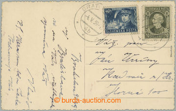 245479 - 1939 postcard with mixed franking of stmp Štefánik - mourn