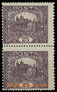 24548 -  25h černofialová ve svislé 2 pásce, Pof.11Fa, nezkouše