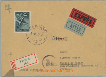 245495 - 1944 letecký R+Ex-dopis zaslaný do Portugalska (!), vyfr. 