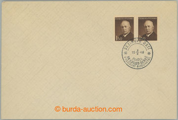 245533 - 1948 envelope with mounted stamp. 2x Pof.464, Beneš 1,50CZK