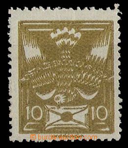 24556 - 1920 10h olivový s dvojitým tiskem, Pof.146A, Merkur 500K�