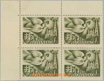 245571 - 1942 Sy.73 production flaw, Postal Congress 1,30 Koruna oliv