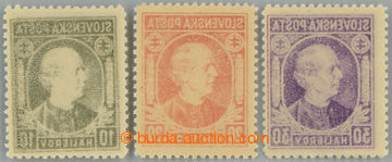 245574 - 1939 Sy.26, 27, 28 SOZ, Hlinka 10h, 20h a 30h, vše se stroj