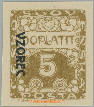 245622 - 1919 Pof.DL1vz, Ornament 5h s přetiskem VZOREC - vlevo dol�