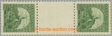 245626 - 1933 Pof.273Ms(2), Nitra 50h green, vertical 2-stamps gutter