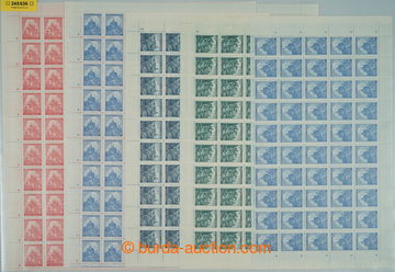 245636 - 1939-1941 COUNTER SHEET / Pof.28, 41, 57, 60, comp. of 5 com