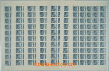 245640 - 1939 COUNTER SHEET / Pof.28, Zvíkov 40h blue, accumulation 