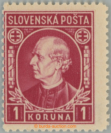 245796 - 1939 Sy.30yA, Hlinka 1Ks red, line perforation 12½, vertica