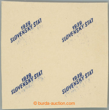 245822 - 1939 PLATE PROOF  overprint trial printing in blue color as 