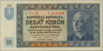 245843 - 1939 Ba.46b, 10Ks 1939, série Vu 89, perforace SPECIMEN dol