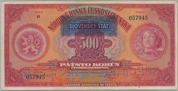 245848 - 1939 Ba.44, 500Ks 1929/1939, série H, perforace 2x SPECIMEN